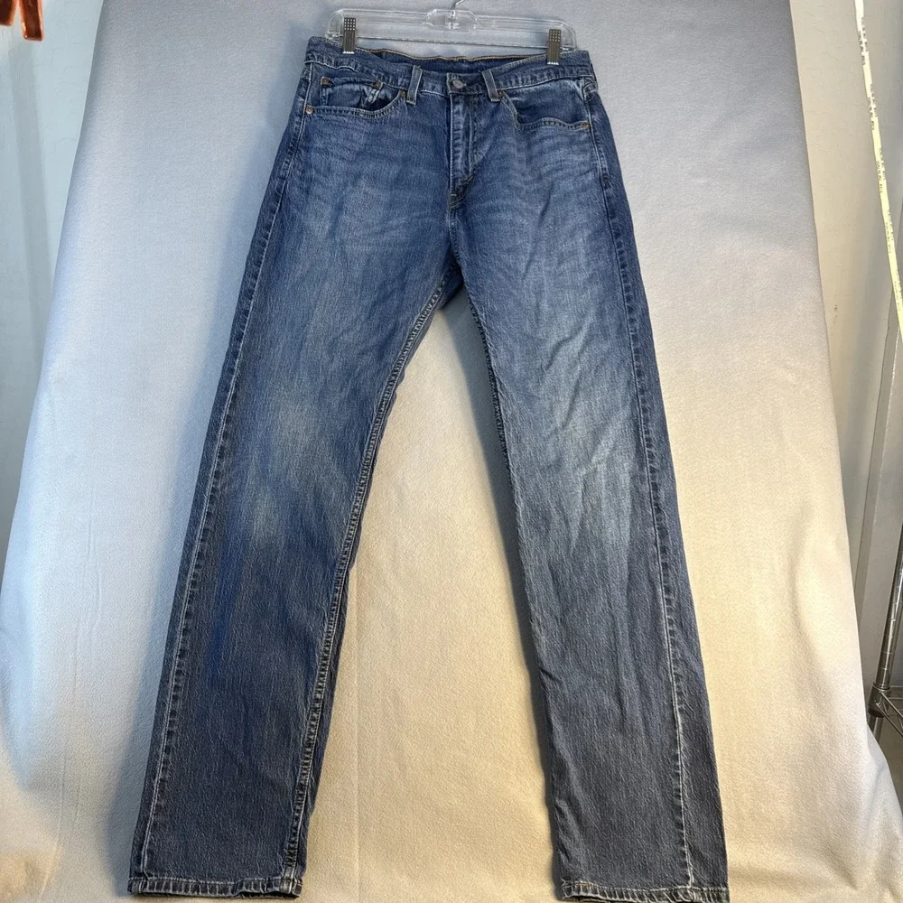 Levi's 505 Regular Fit Straight Mens Jeans Size W32 L34, 100% Cotton